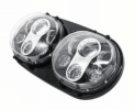 FOR Harley gliding motorcycle headlights. (Dual LED projector headlights with Angle eyes for Harley Davidson Harley Road glide 2004-2014 FLTRModel)
